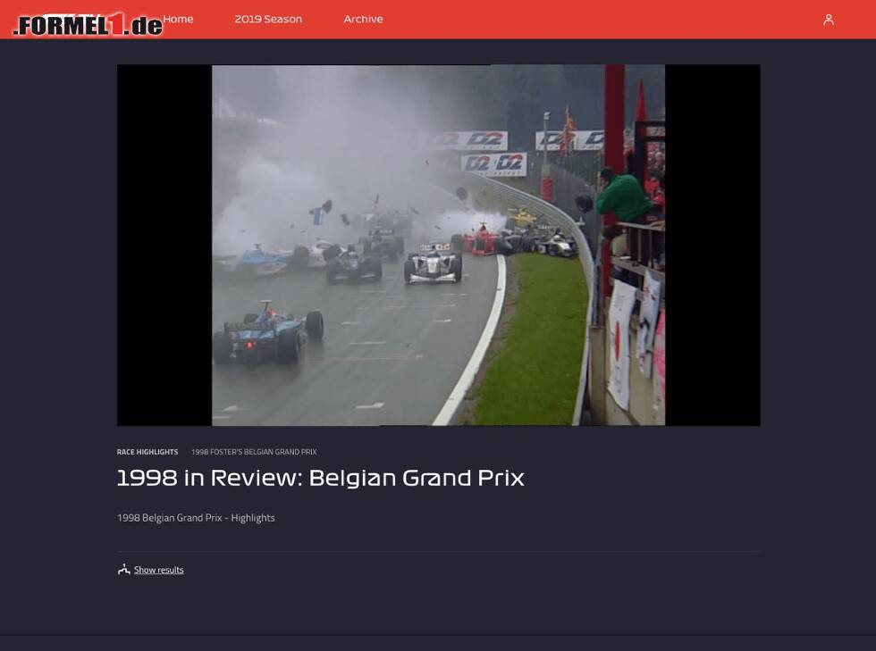 Foto zur News: F1 TV Pro: Das TV-Archiv