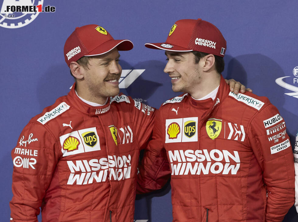 Foto zur News: Sebastian Vettel, Charles Leclerc, Lewis Hamilton