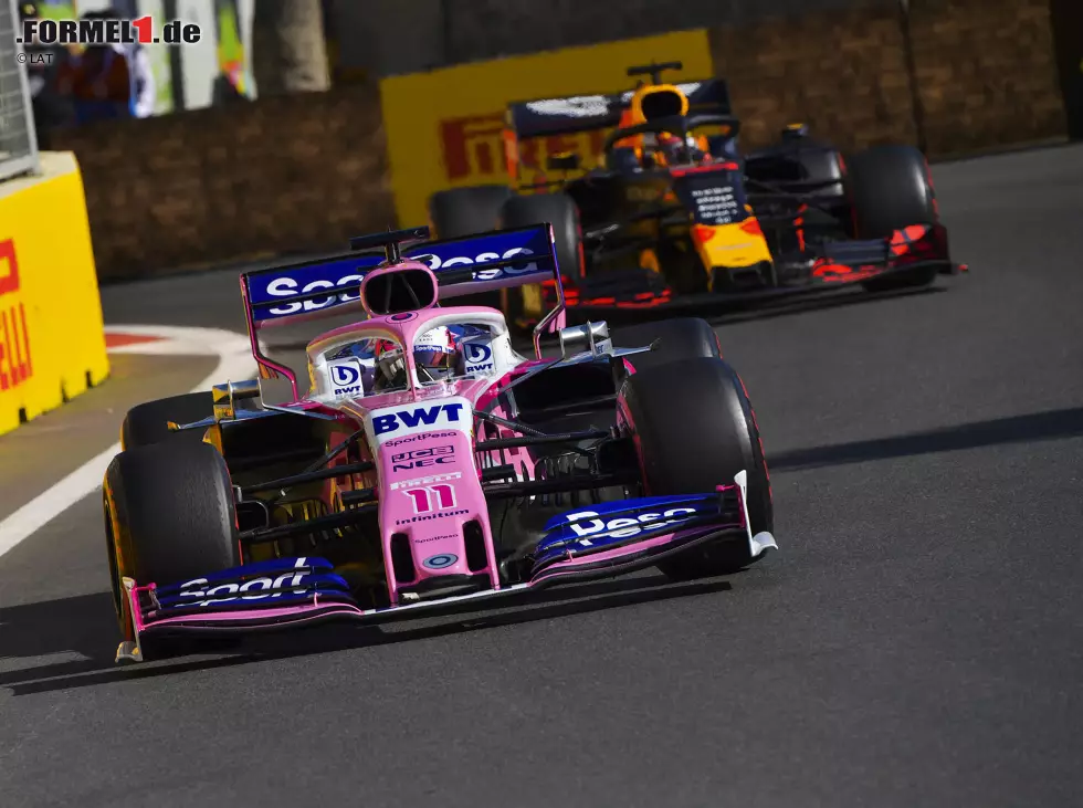 Foto zur News: Sergio Perez, Max Verstappen