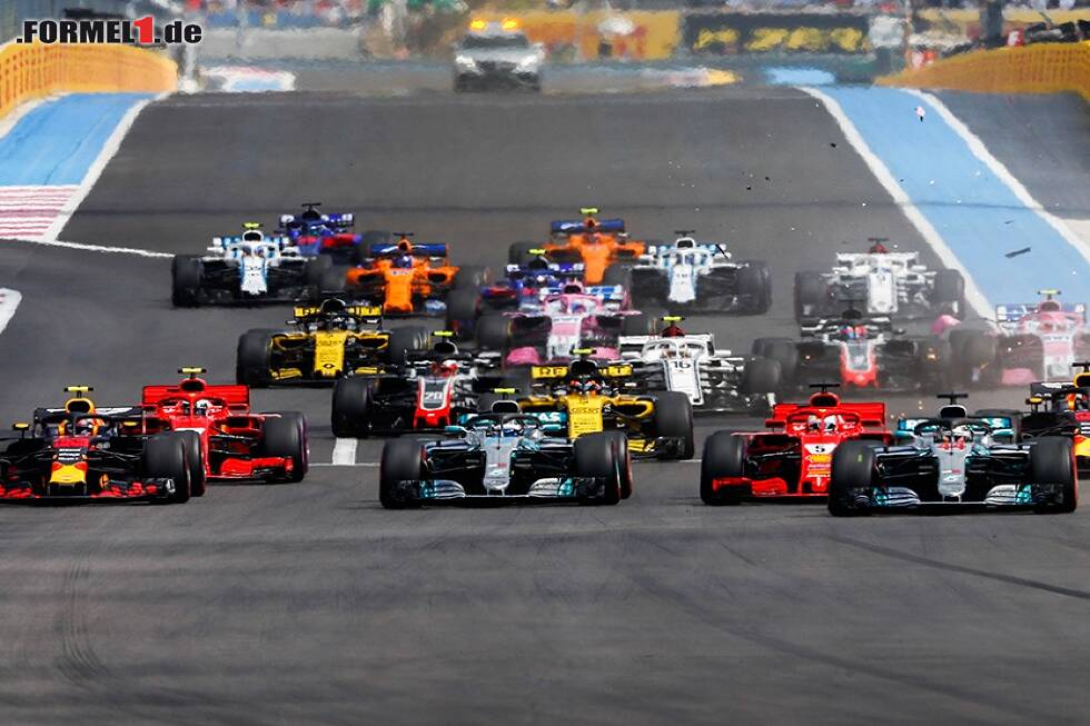 Foto zur News: Lewis Hamilton, Valtteri Bottas, Sebastian Vettel, Max Verstappen, Kimi Räikkönen, Daniel Ricciardo, Carlos Sainz