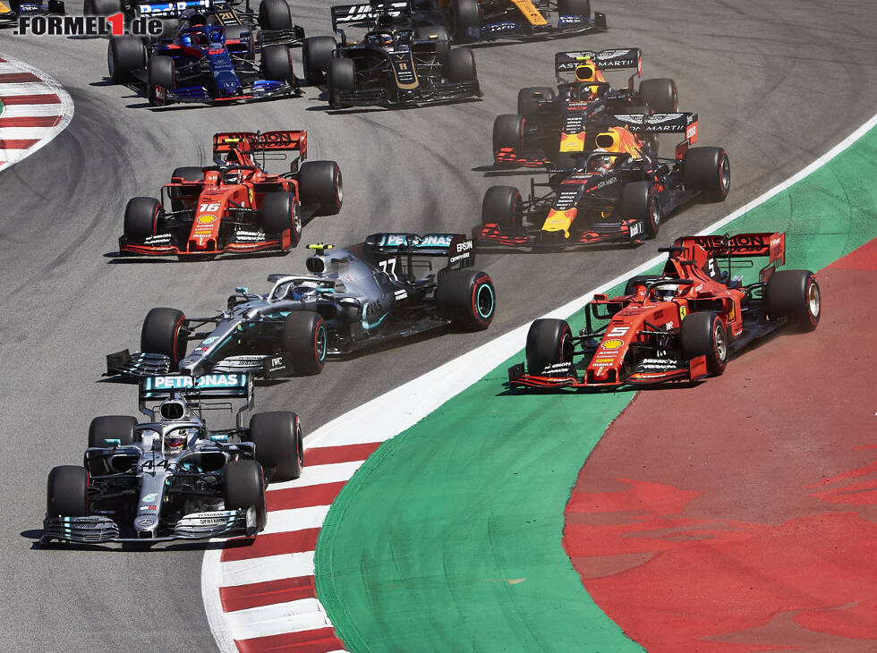 Foto zur News: Lewis Hamilton, Valtteri Bottas, Sebastian Vettel, Max Verstappen, Charles Leclerc