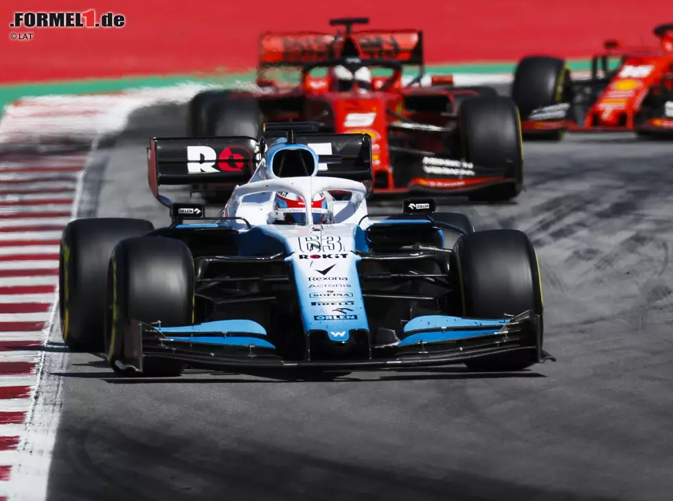 Foto zur News: George Russell, Sebastian Vettel, Charles Leclerc