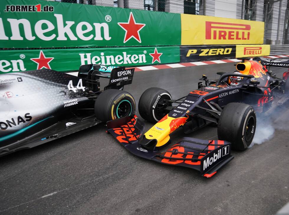 Foto zur News: Max Verstappen, Lewis Hamilton