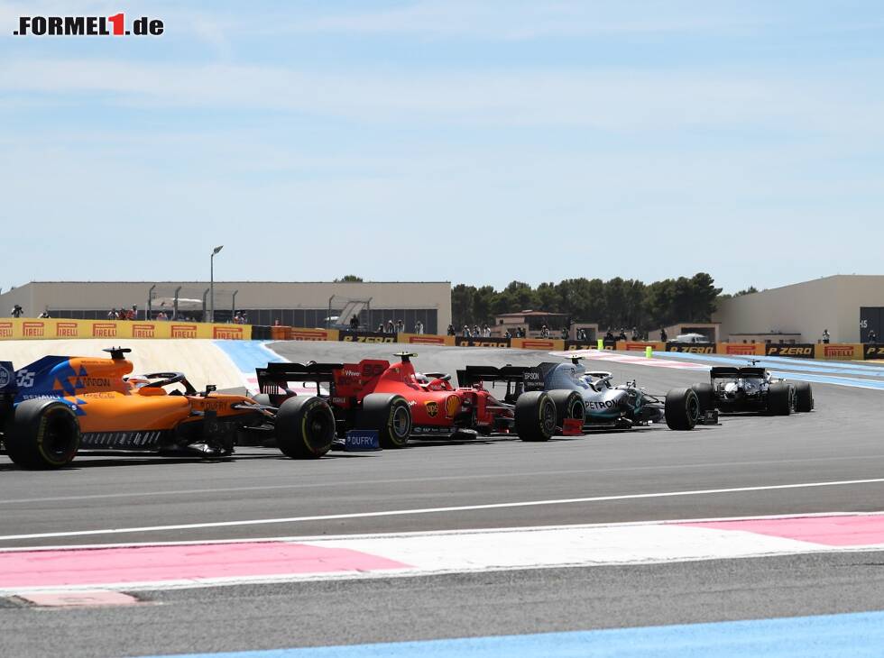 Foto zur News: Lewis Hamilton, Valtteri Bottas, Charles Leclerc, Carlos Sainz