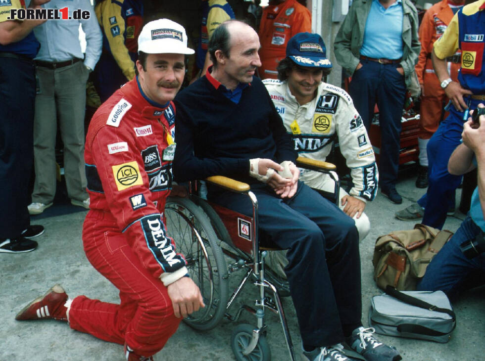 Foto zur News: Nelson Piquet, Nigel Mansell, Frank Williams