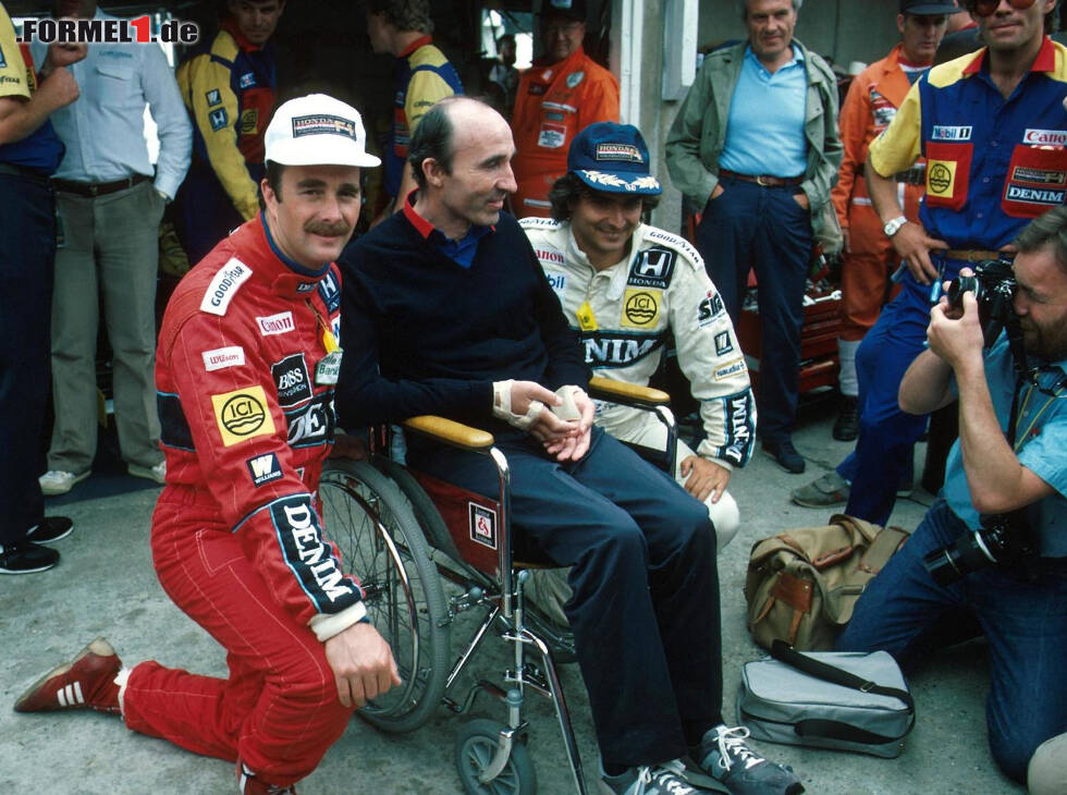 Foto zur News: Nigel Mansell, Frank Williams