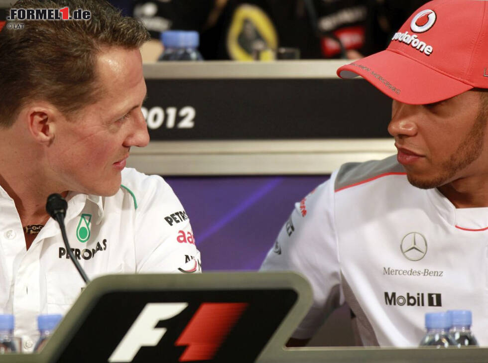 Foto zur News: Lewis Hamilton, Michael Schumacher