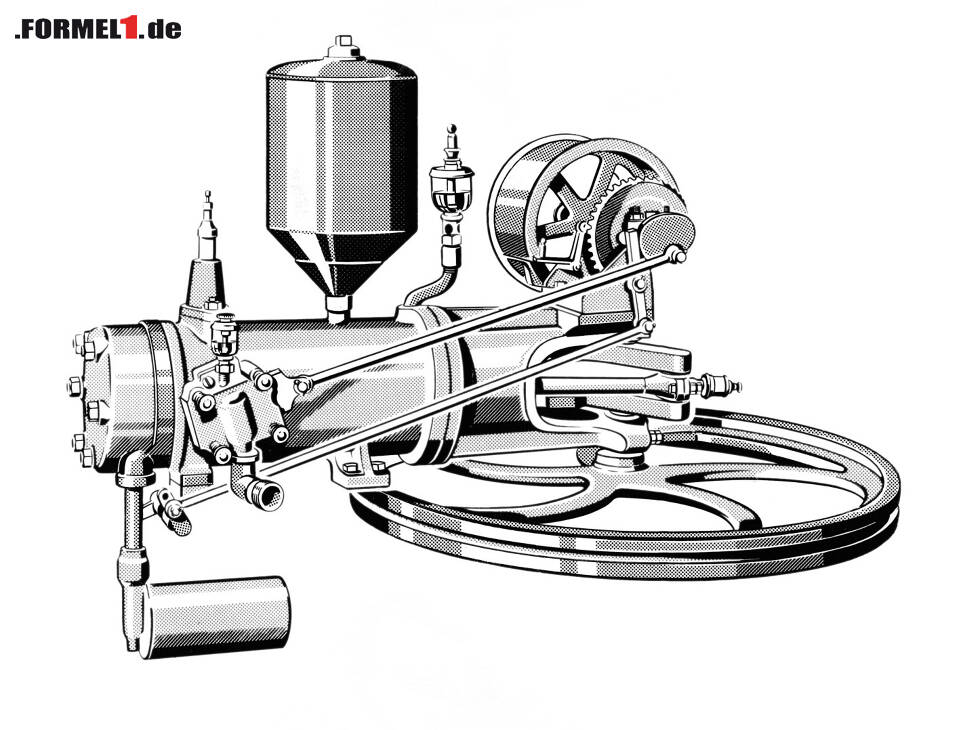 Foto zur News: Motor des Benz Patent-Motorwagens