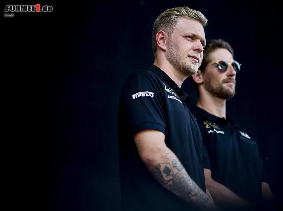 Foto zur News: Kevin Magnussen, Romain Grosjean