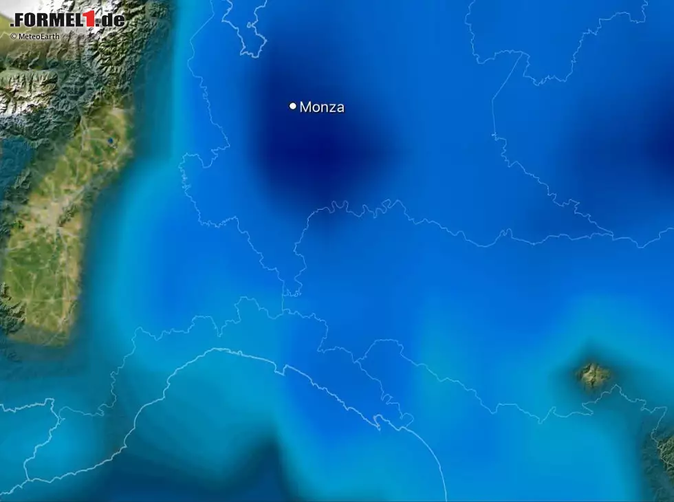 Foto zur News: Regen-Radar für das Rennen in Monza 2019