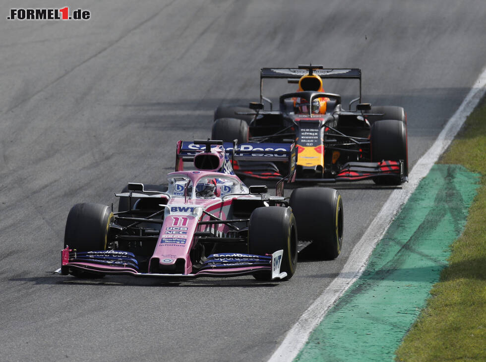 Foto zur News: Sergio Perez, Max Verstappen