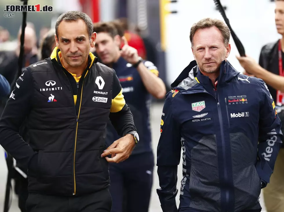 Foto zur News: Cyril Abiteboul, Christian Horner