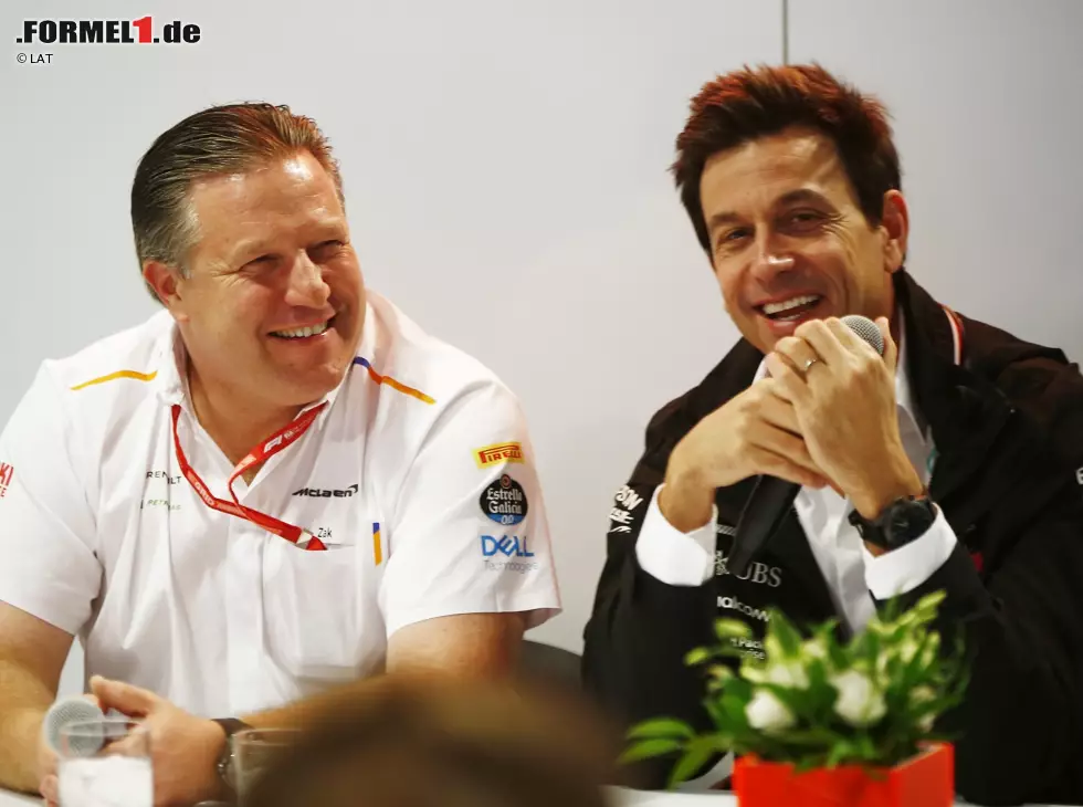 Foto zur News: Zak Brown, Toto Wolff