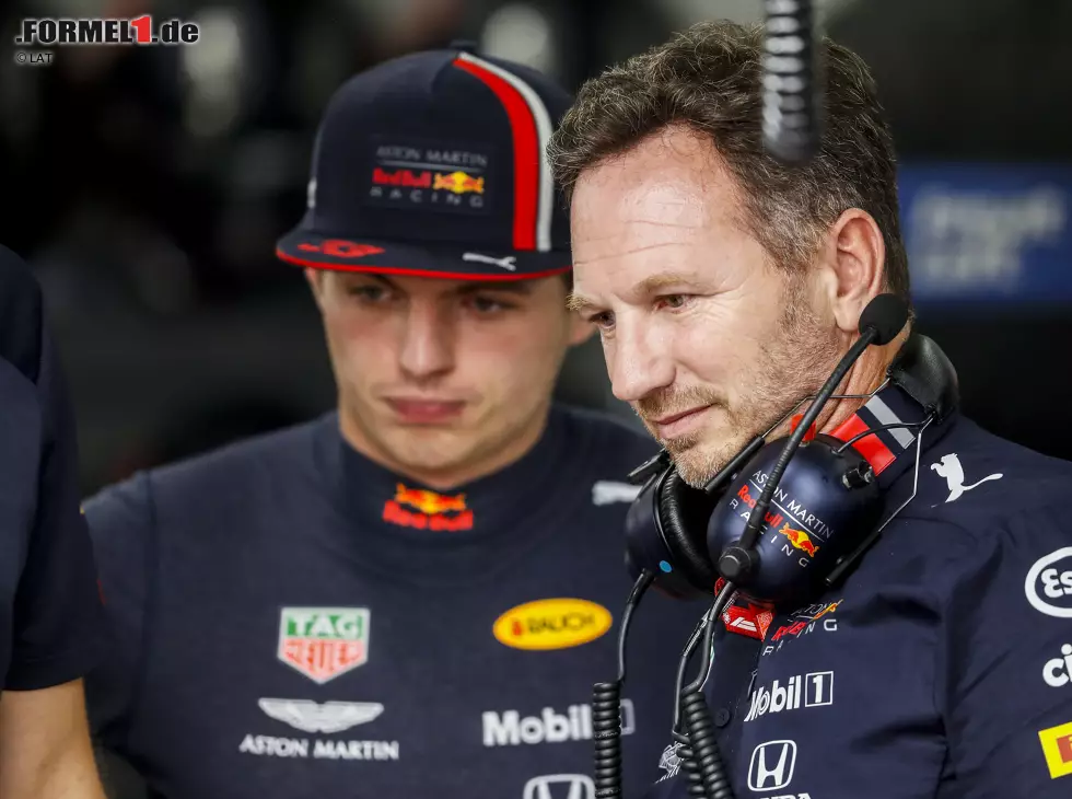 Foto zur News: Max Verstappen, Christian Horner