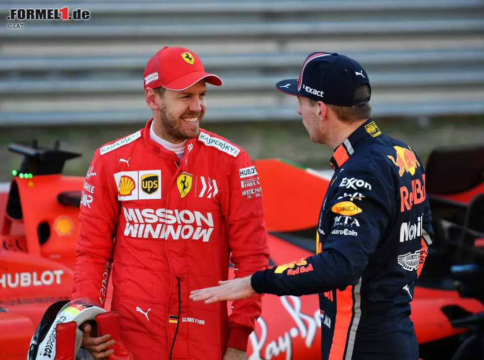Foto zur News: Sebastian Vettel, Max Verstappen