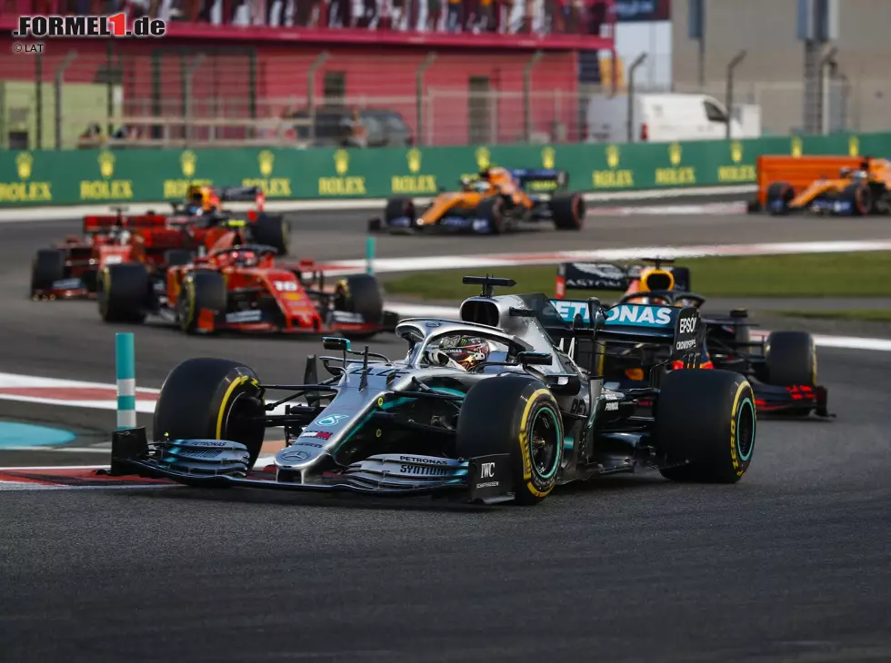 Foto zur News: Lewis Hamilton, Max Verstappen, Charles Leclerc, Sebastian Vettel