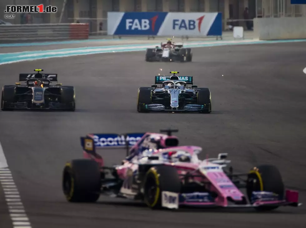 Foto zur News: Sergio Perez, Valtteri Bottas, Kevin Magnussen