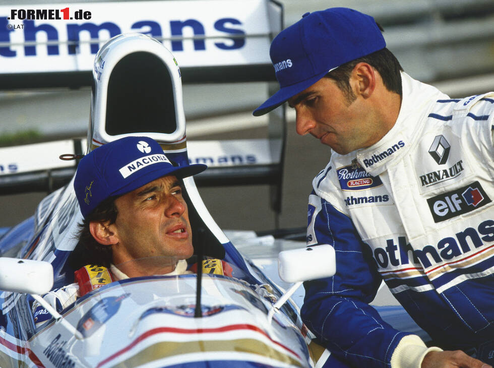 Foto zur News: Ayrton Senna, Damon Hill