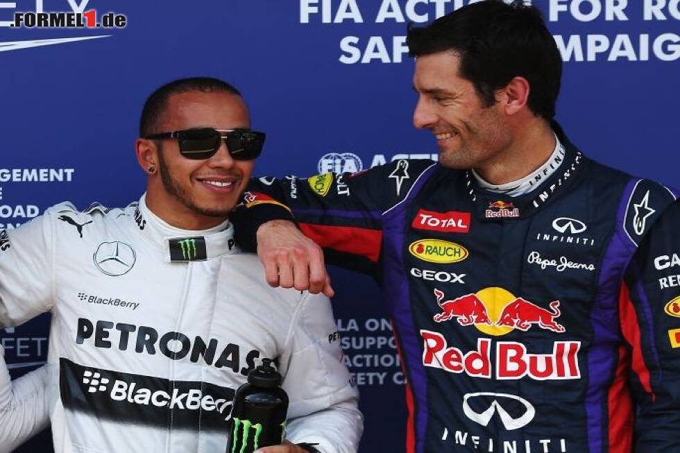 Foto zur News: Lewis Hamilton, Sebastian Vettel, Mark Webber