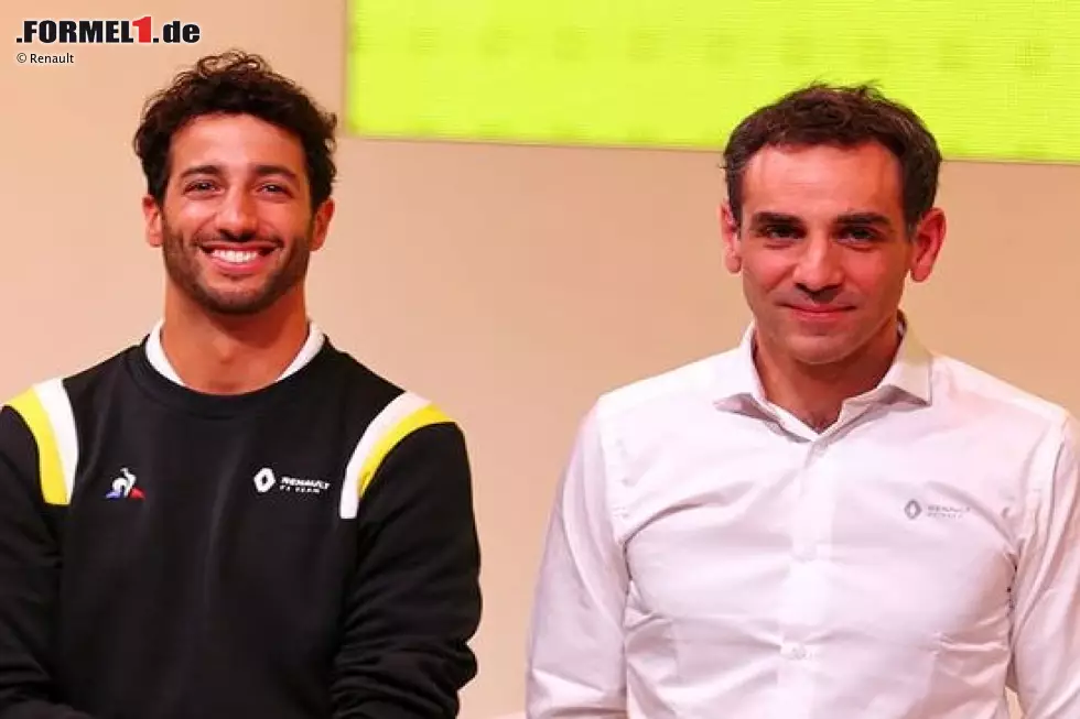 Esteban Ocon, Daniel Ricciardo, Cyril Abiteboul, Alain Prost Foto zur News: Esteban Ocon, Daniel Ricciardo, Cyril Abiteboul, Alain Prost
