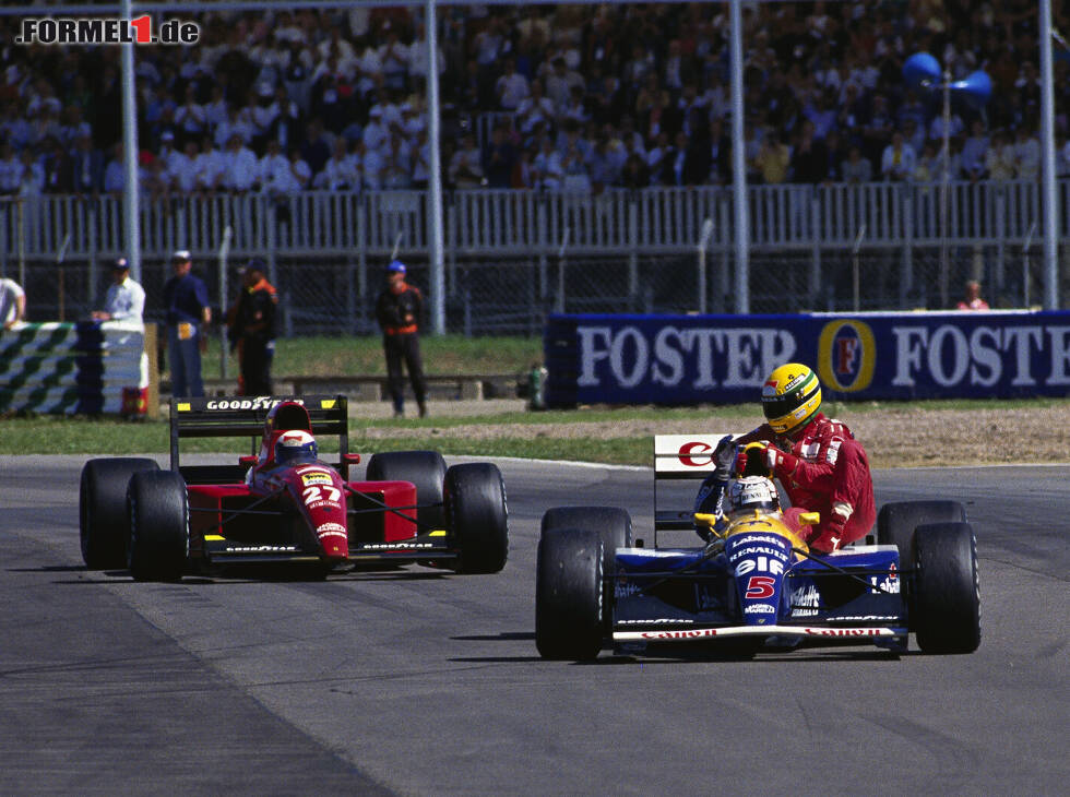 Foto zur News: Alain Prost, Nigel Mansell, Ayrton Senna