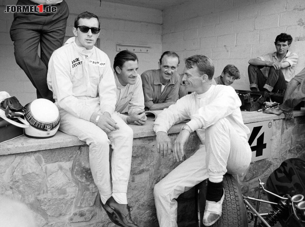 Foto zur News: Jackie Stewart mit Graham Hill und Dan Gurney
