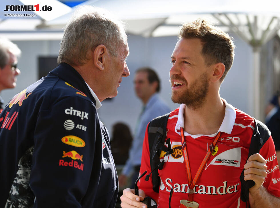 Foto zur News: Helmut Marko, Sebastian Vettel