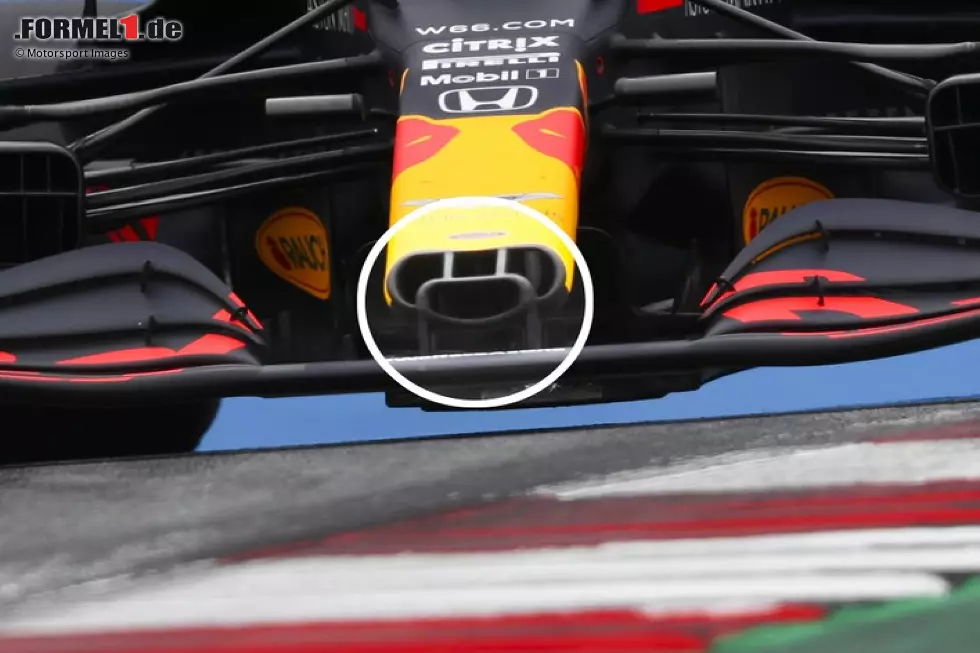 Max Verstappen, Nase am Red Bull RB16 Foto zur News: Max Verstappen, Nase am Red Bull RB16