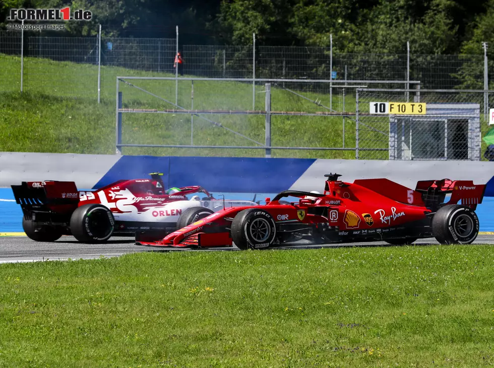 Foto zur News: Sebastian Vettel, Carlos Sainz, Antonio Giovinazzi