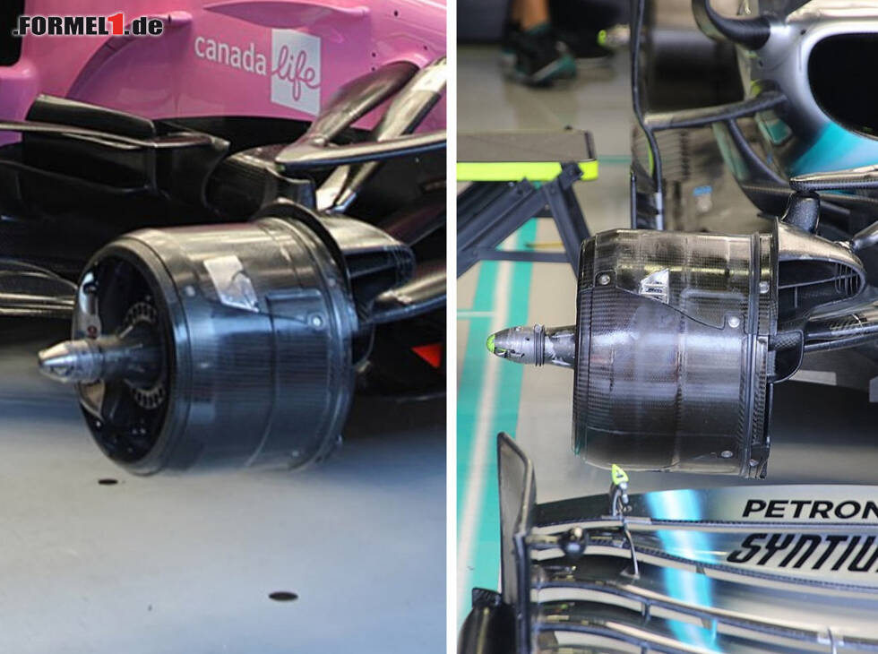 Foto zur News: Bremsen von Racing Point und Mercedes