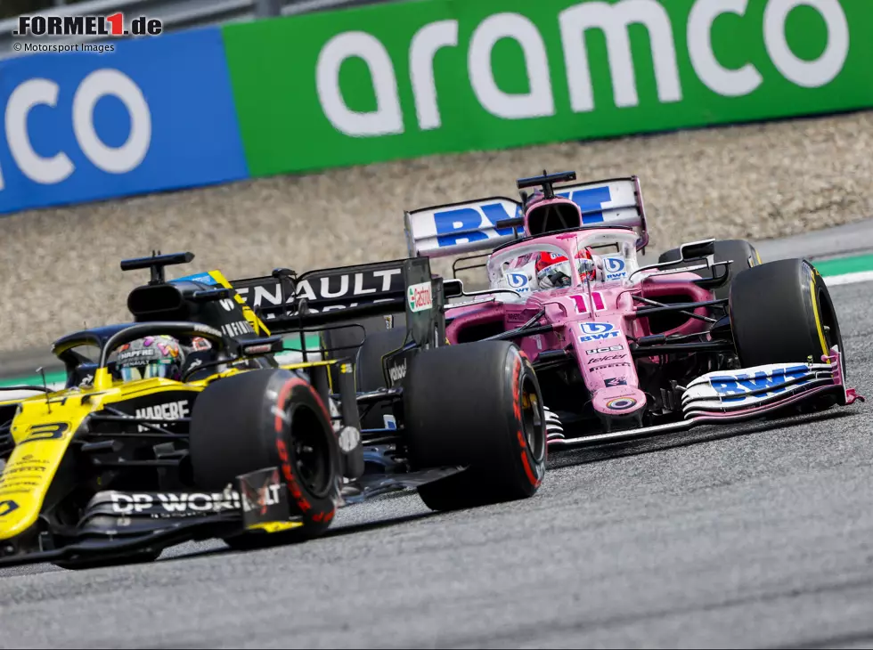 Foto zur News: Daniel Ricciardo, Sergio Perez