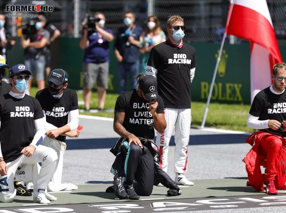 Nicholas Latifi, George Russell, Lewis Hamilton, Kimi Räikkönen, Sebastian Vettel Foto zur News: Nicholas Latifi, George Russell, Lewis Hamilton, Kimi Räikkönen, Sebastian Vettel