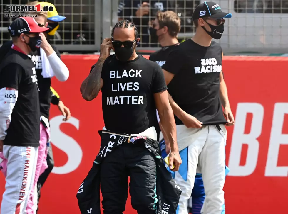 Foto zur News: Lewis Hamilton, George Russell