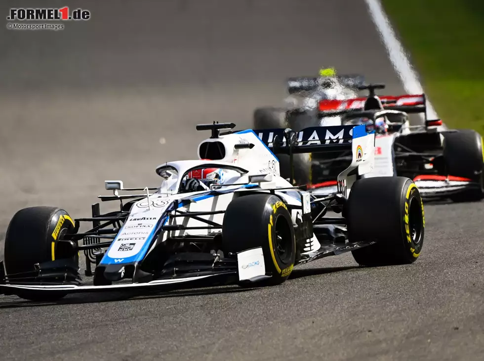 George Russell, Romain Grosjean, Nicholas Latifi Foto zur News: George Russell, Romain Grosjean, Nicholas Latifi