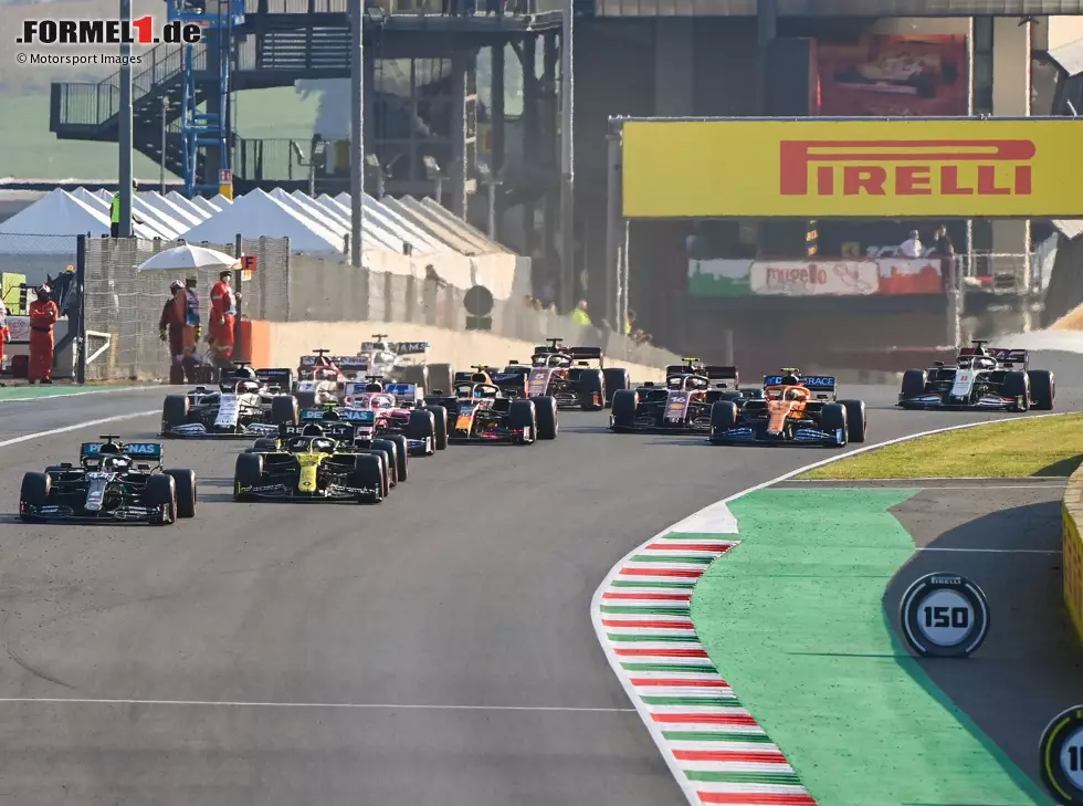 Foto zur News: Lewis Hamilton, Daniel Ricciardo, Valtteri Bottas, Sergio Perez, Daniil Kwjat, Alexander Albon