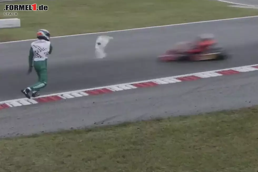 Foto zur News: Luca Corberi dreht bei der Kart-WM in Lonato völlig durch