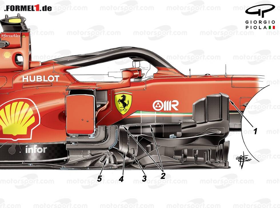 Foto zur News: Ferrari-Updates 2020: Windabweiser
