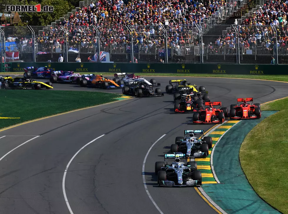 Foto zur News: Valtteri Bottas, Lewis Hamilton, Sebastian Vettel, Charles Leclerc, Max Verstappen