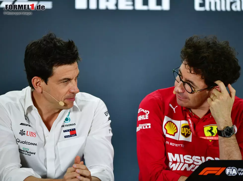 Foto zur News: Toto Wolff, Mattia Binotto
