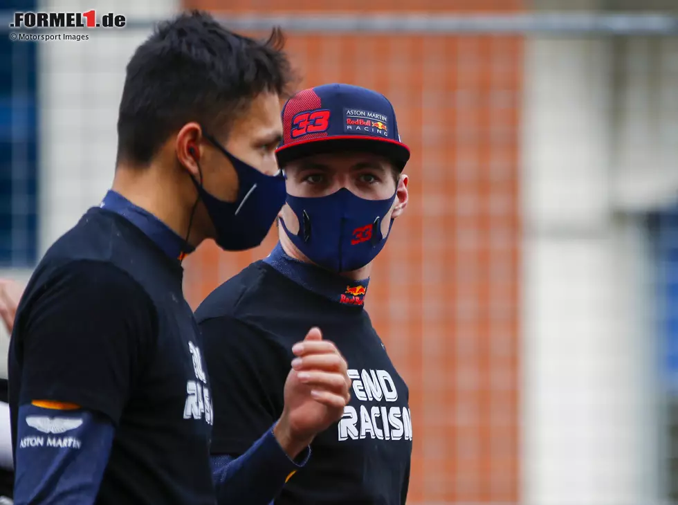 Foto zur News: Alexander Albon, Max Verstappen