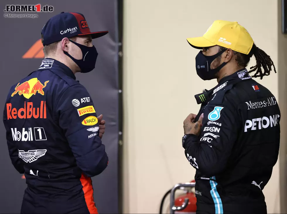 Foto zur News: Max Verstappen, Lewis Hamilton