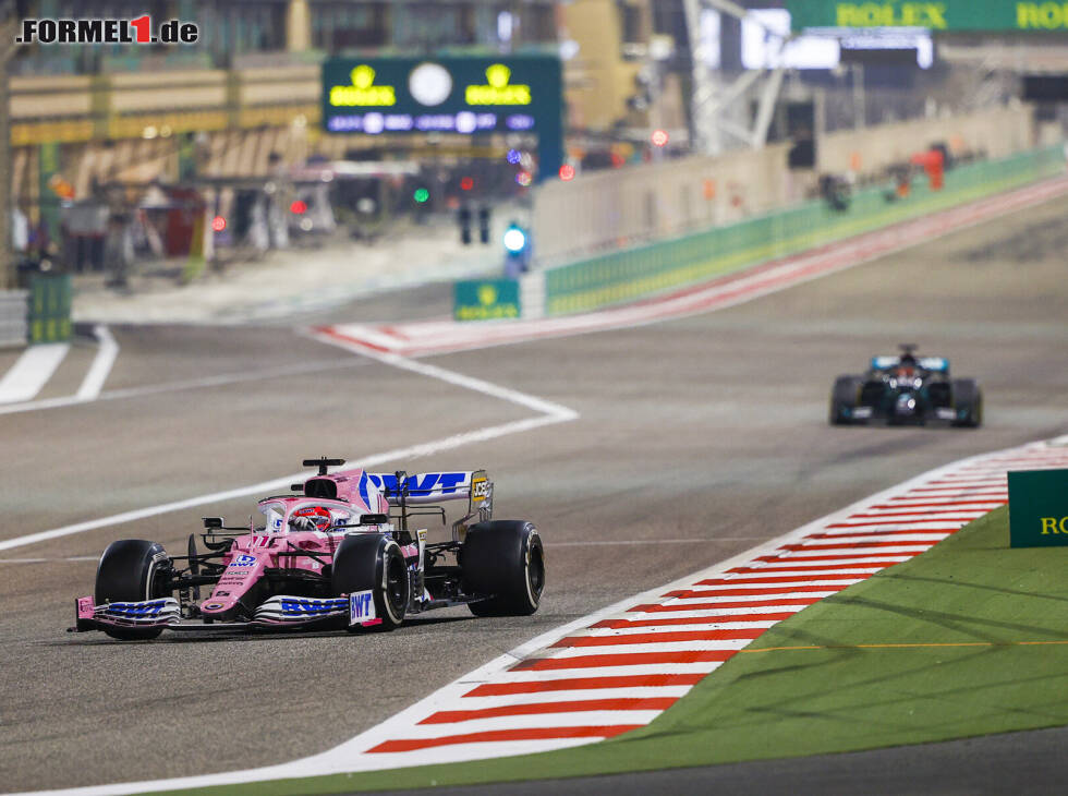 Foto zur News: Sergio Perez, George Russell