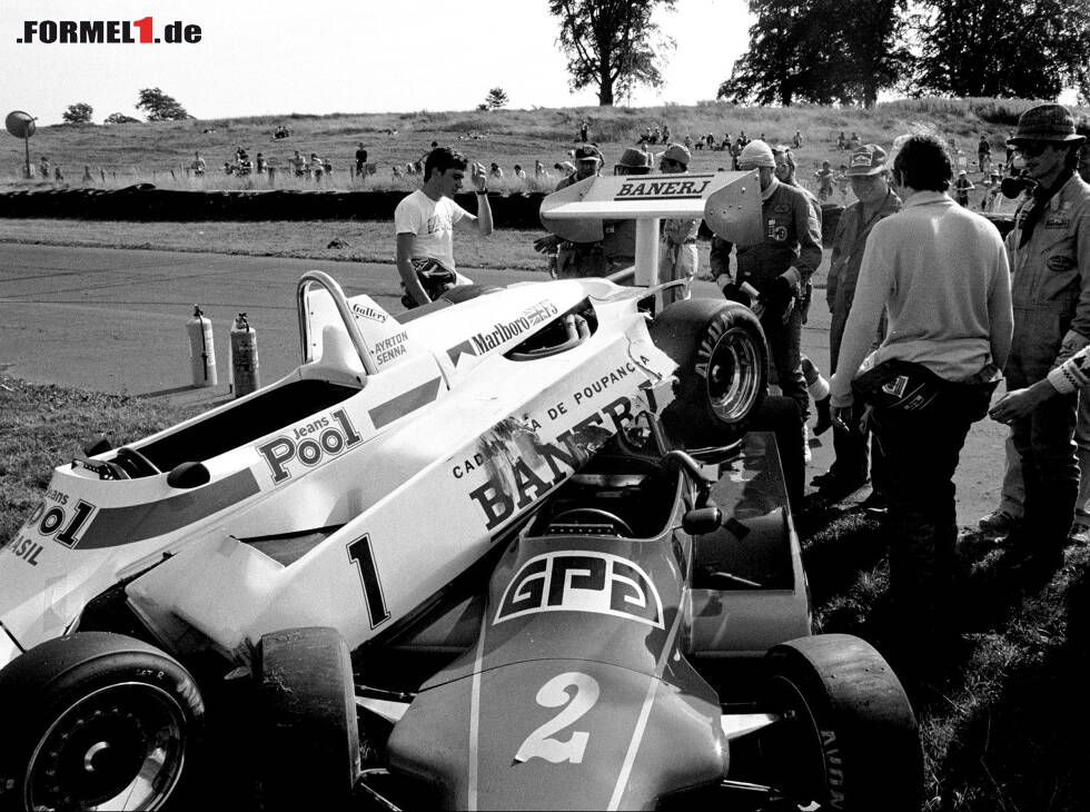 Foto zur News: Ayrton Senna, Martin Brundle