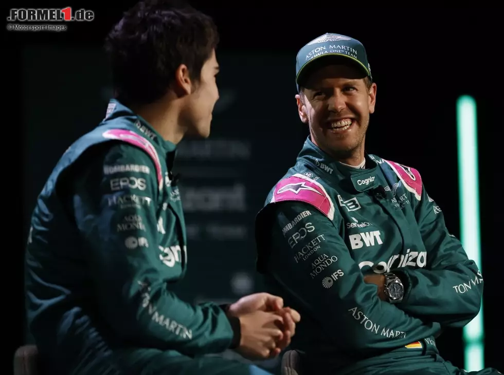 Foto zur News: Lance Stroll, Sebastian Vettel