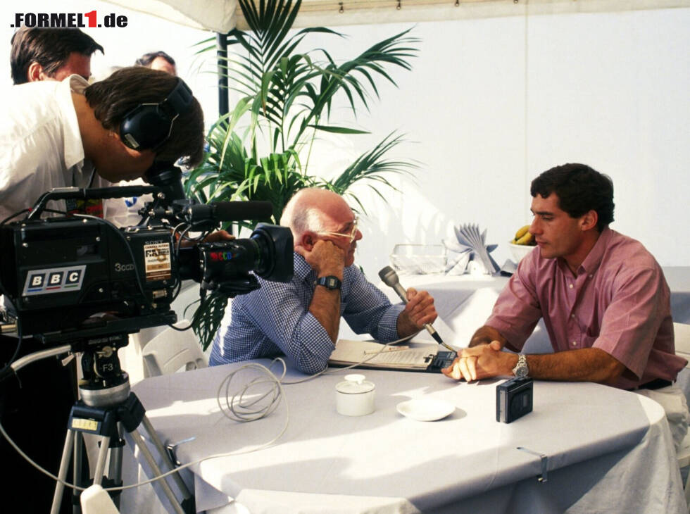 Foto zur News: Ayrton Senna, Murray Walker