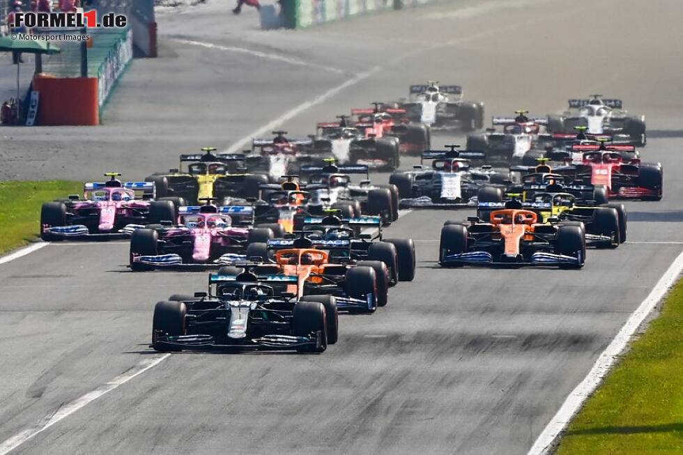 Foto zur News: Lewis Hamilton, Carlos Sainz, Valtteri Bottas, Lando Norris