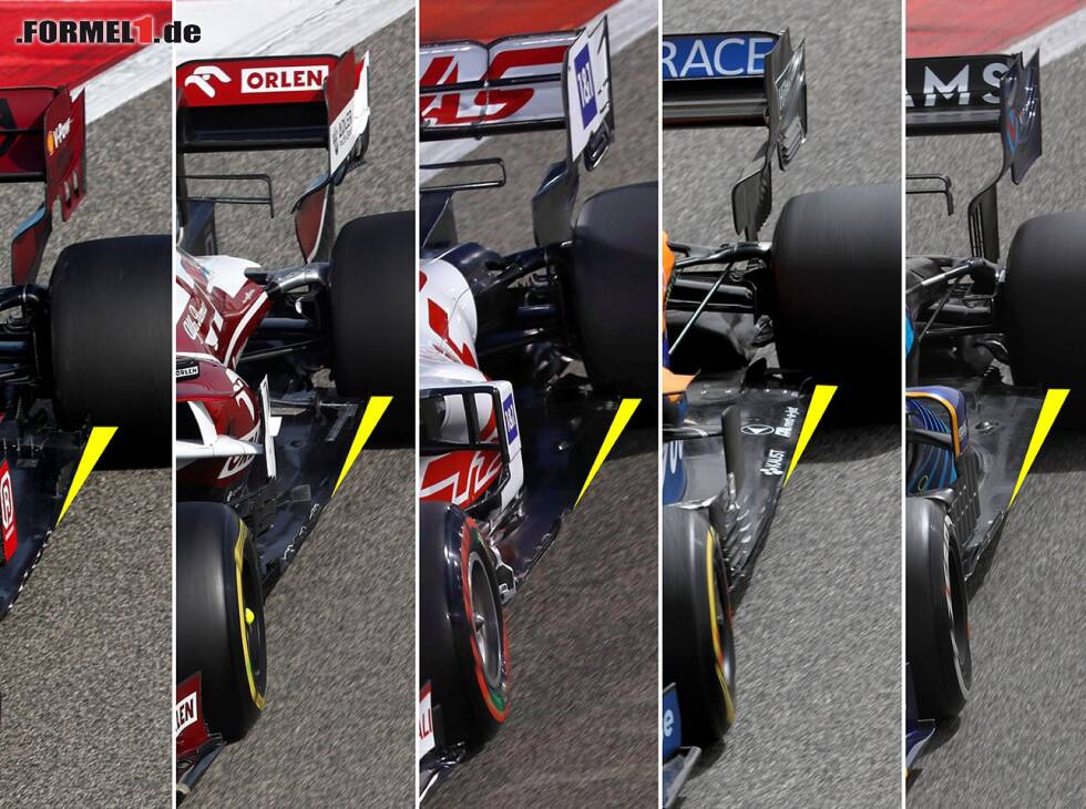 Foto zur News: Ferrari, Alfa Romeo, Haas, McLaren, Williams, Unterboden