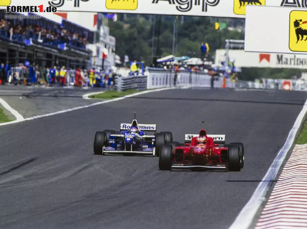 Foto zur News: Jacques Villeneuve Michael Schumacher Estoril 1996 Portugal