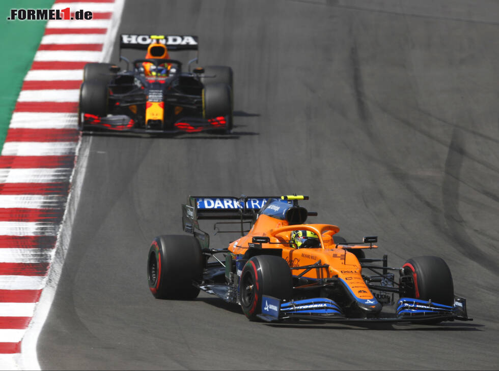 Foto zur News: Lando Norris, Sergio Perez