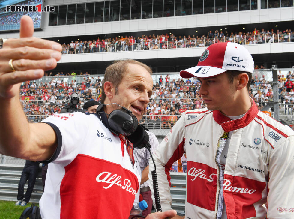 Foto zur News: Josef Leberer und Charles Leclerc (Sauber) beim Grand Prix von Russland in Sotschi 2018